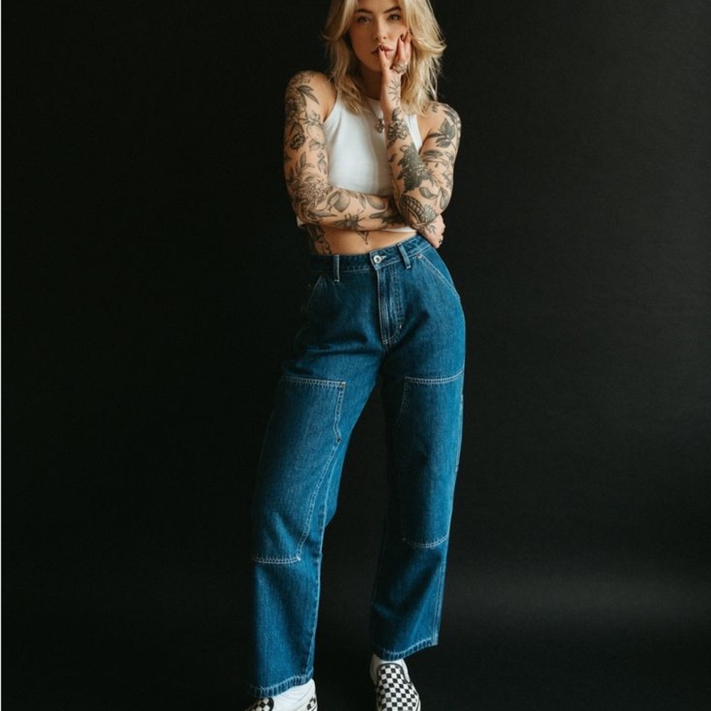 P&Co 304 Albion Carpenter Pant - Washed Denim - NWT